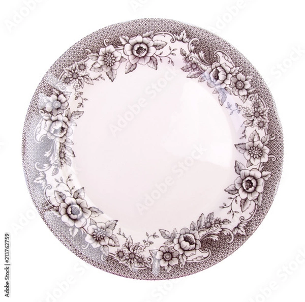 Fototapeta plates on the background