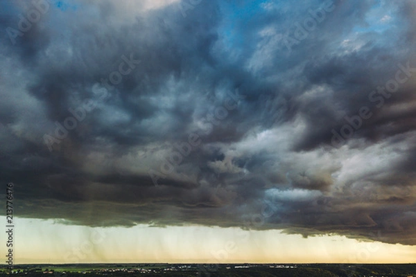 Obraz Aerial view of dramatic clouds