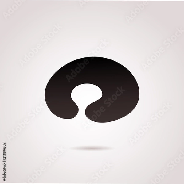 Obraz Car, travel pillow vector icon.