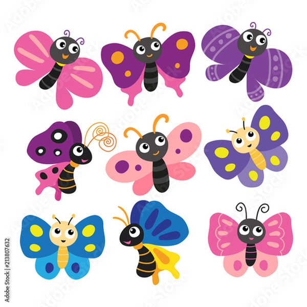 Fototapeta butterfly character vector design