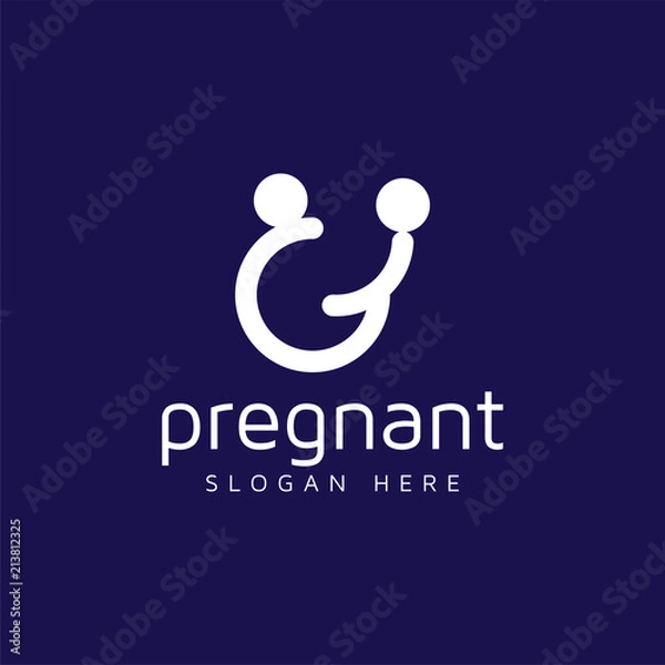 Fototapeta Pregnant logo Logo Design Element. logo Vector Template