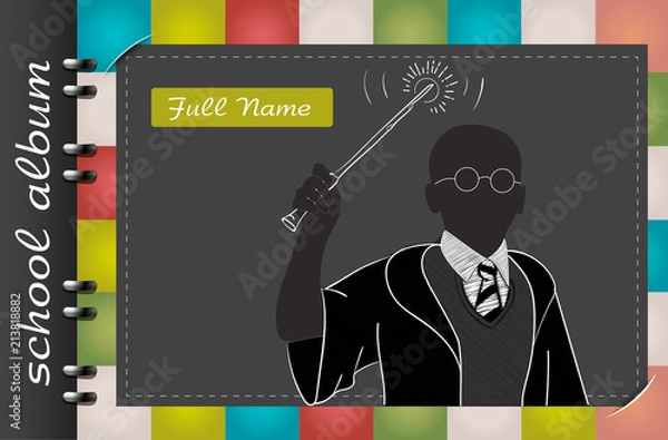 Obraz template of a school album wizard