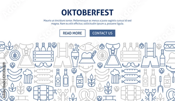 Fototapeta Projekt transparentu Oktoberfest