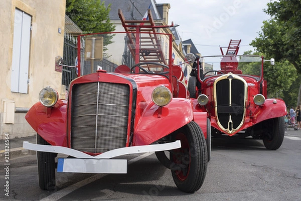 Obraz camions de pompiers de collection