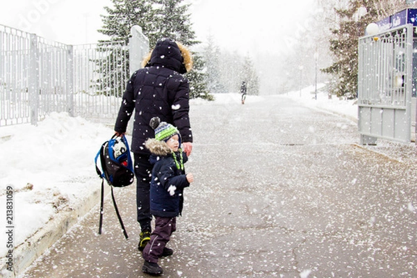 Fototapeta dad and son