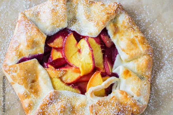Fototapeta Peach Galette Tart