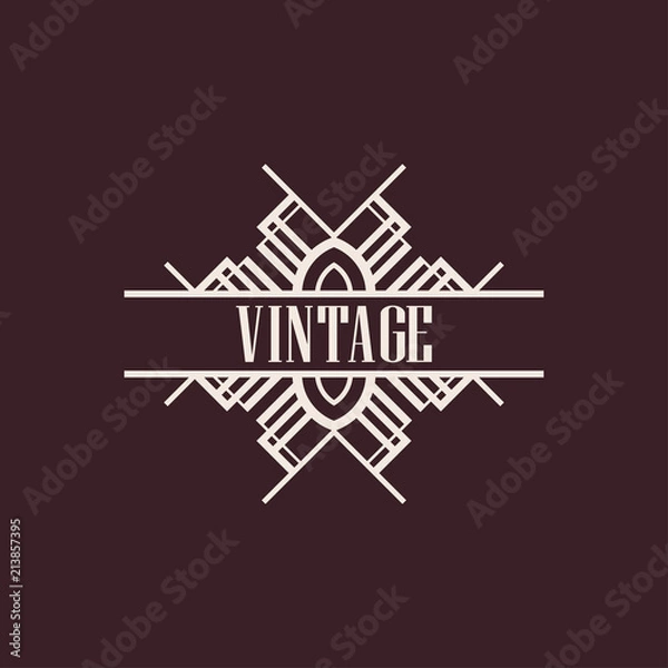 Obraz Art deco label