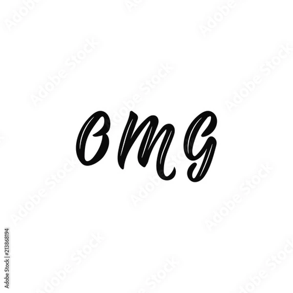 Fototapeta O MÓJ BOŻE. Literowanie. ilustracja wektorowa kaligrafii.