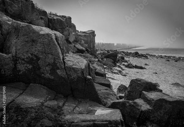 Obraz Beach with anti-pylons