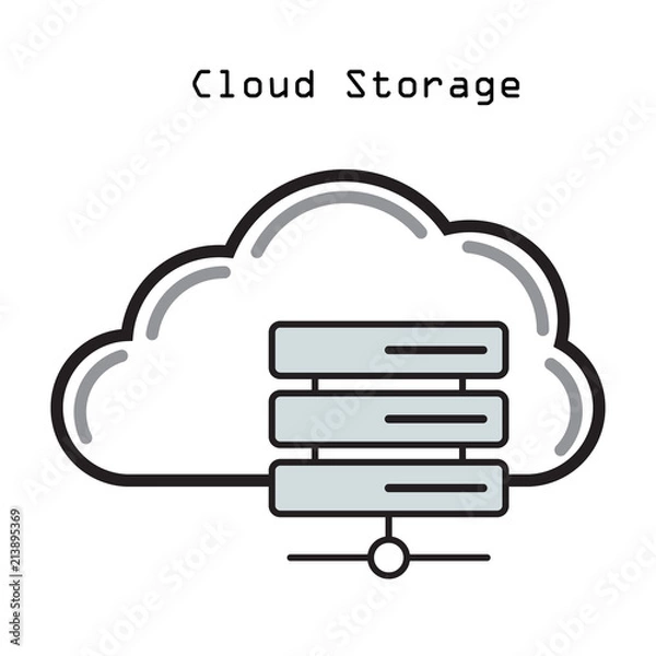 Obraz Data storage devices with the cloud graphics
