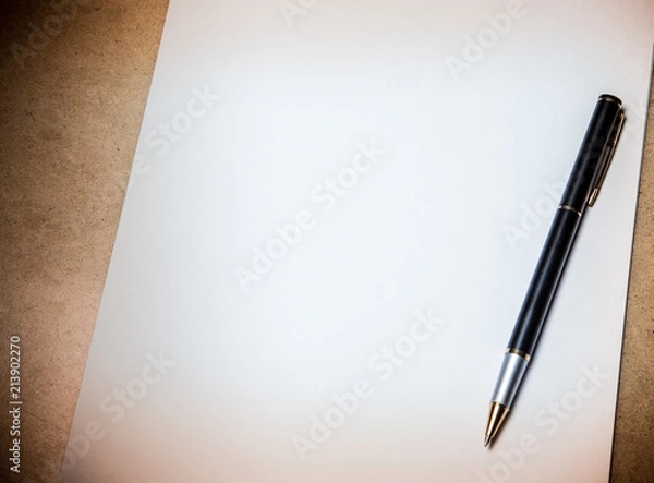 Obraz blank paper and pen