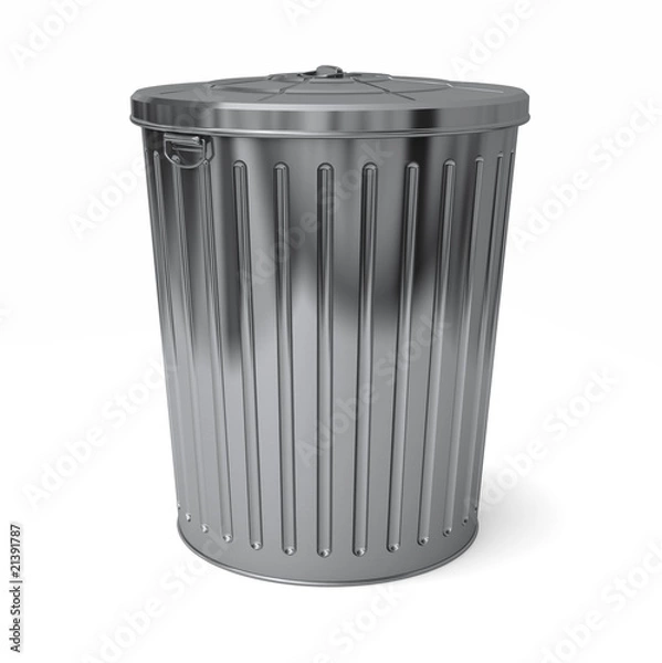 Obraz Trash can lid on