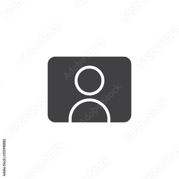 Fototapeta Video Streamer Blogger vector icon. filled flat sign for mobile concept and web design. Youtuber simple solid icon. Symbol, logo illustration. Pixel perfect vector graphics