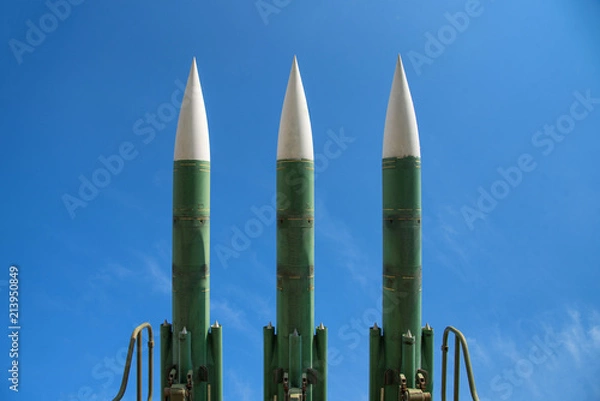 Obraz Ballistic missiles are ready to launch. Weapons of mass destruction. Arms race.
