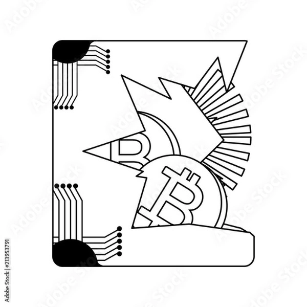 Fototapeta Cryptocurrency mining design