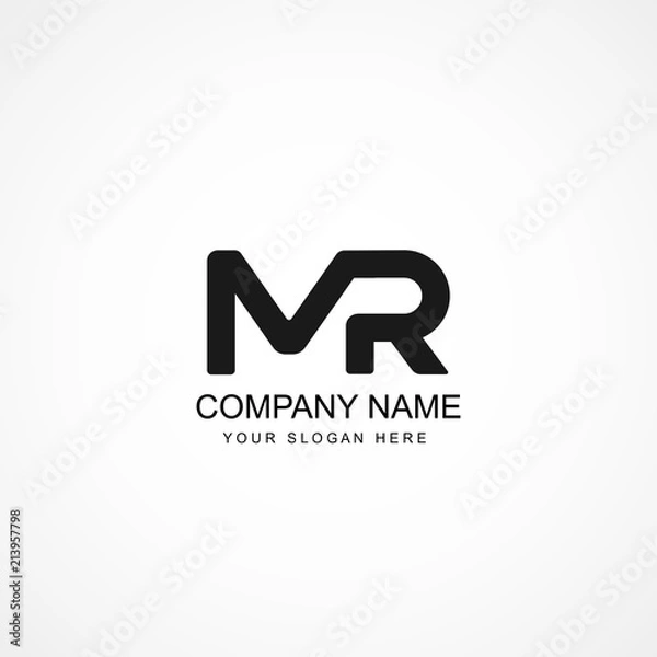 Obraz Initial Letter MR Logo Template Design