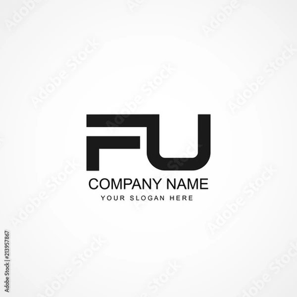 Obraz Initial Letter FU Logo Template Design