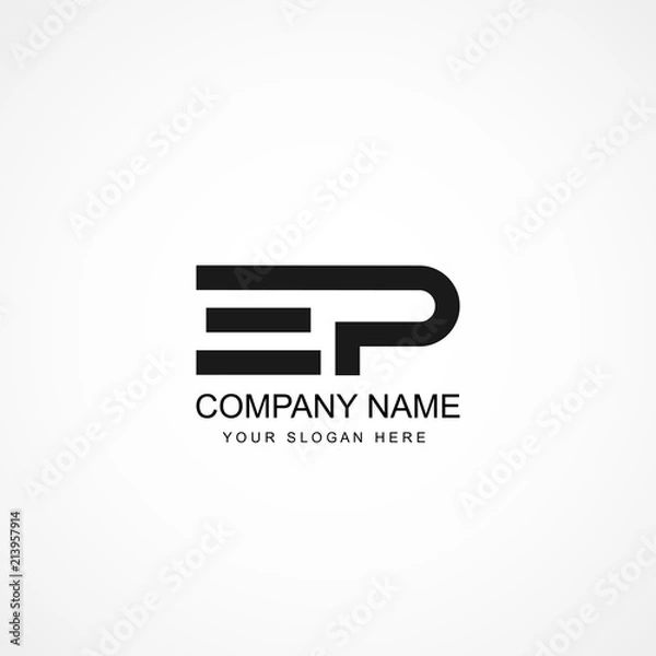 Obraz Initial Letter EP Logo Template Design