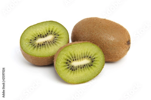 Obraz kiwi fruits over white background