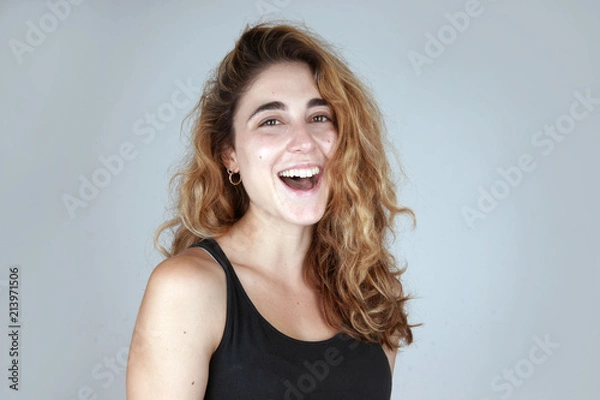Obraz junge Frau lacht
