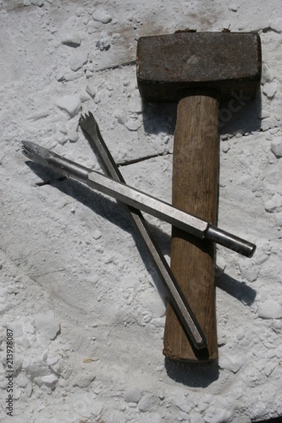 Obraz Sculptor tools of marble