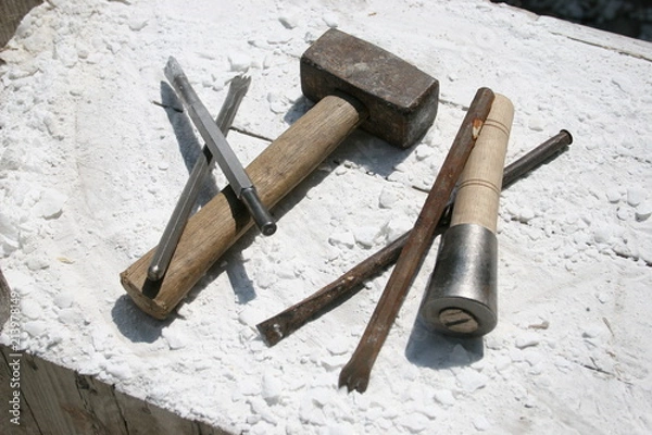 Obraz Sculptor tools of marble