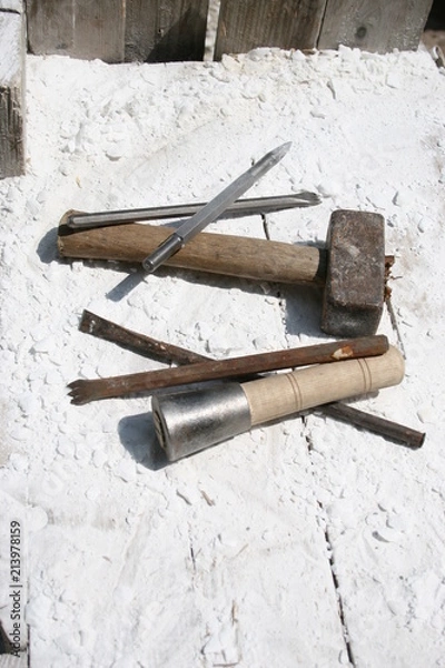 Obraz Sculptor tools of marble