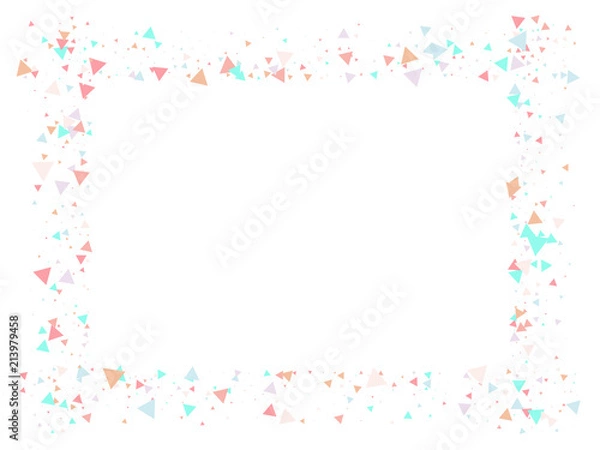 Fototapeta Bang, Blast, Moved Particles, Vector Explosion Border. Broken Glass Moving Memphis Bright Fragmentation. Stars, Glitter, Trendy Cosmic Frame, Vortex, Shattered Fragments. Hipster Cool Memphis Border.