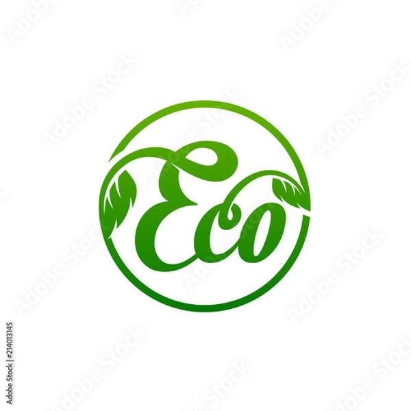 Obraz eco logo template vector Illustration