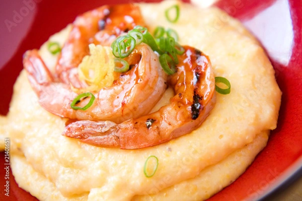 Obraz Barbecued Shrimp and Grits