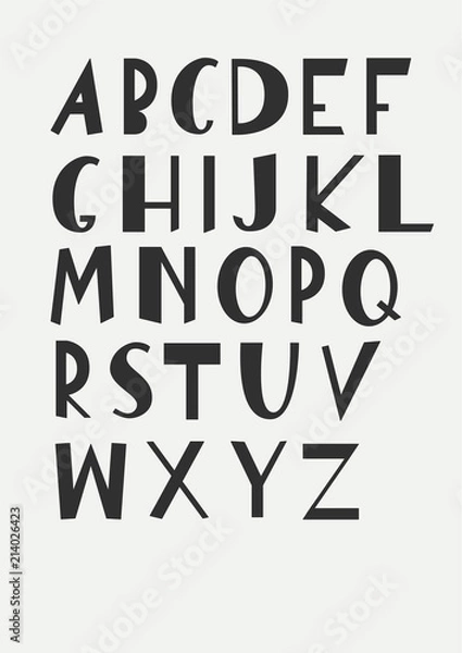 Fototapeta Vector alphabet.