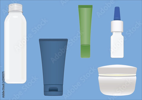 Fototapeta cosmetic containers.