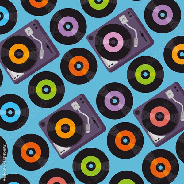 Fototapeta vinyls music festival label