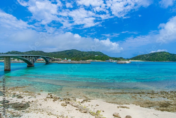 Obraz 沖縄県 阿嘉島　阿嘉大橋