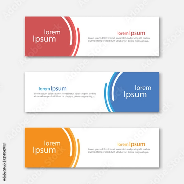 Obraz Set of abstract design banner template.