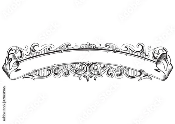 Obraz antique banner engraving (vector)