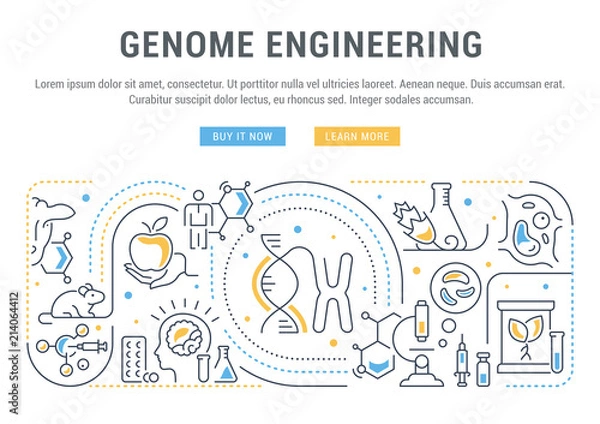 Obraz Linear Banner of Genome Engineering.
