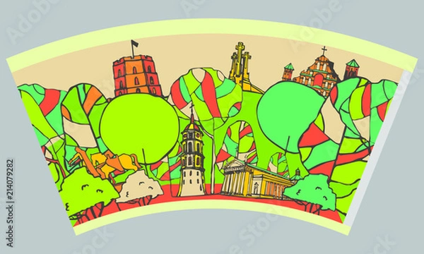 Fototapeta Vector template paper cup for hot drink