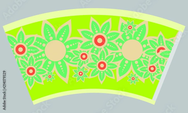 Fototapeta Vector template paper cup for hot drink