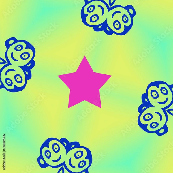 Fototapeta Monkey star background