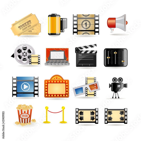 Obraz Movie icon set