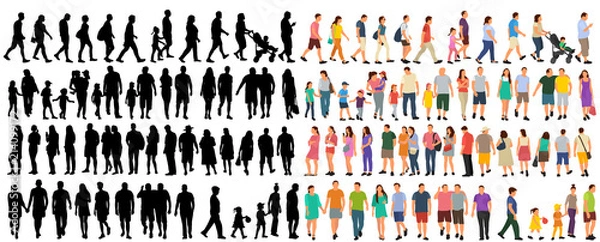 Obraz zbiór ludzi, płaski