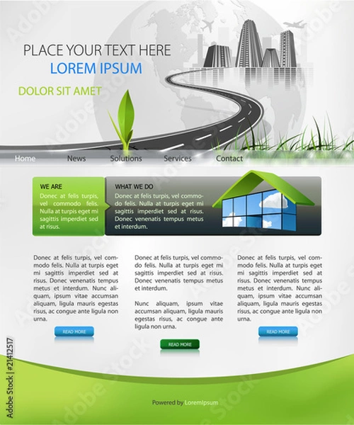 Fototapeta web page design suitable for business homepage