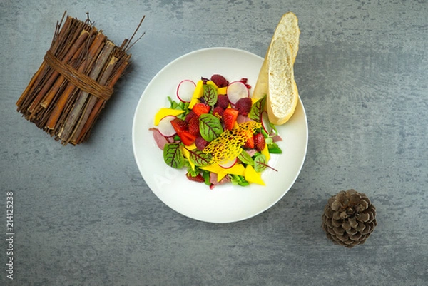 Obraz  Italian salad with baguette Sandwich