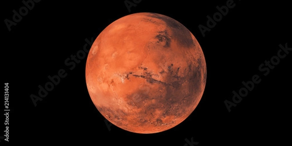 Obraz Mars czerwona planeta czarne tło