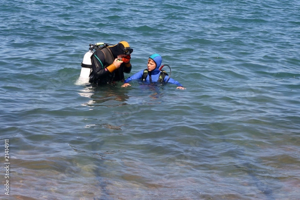 Fototapeta baptême plongée