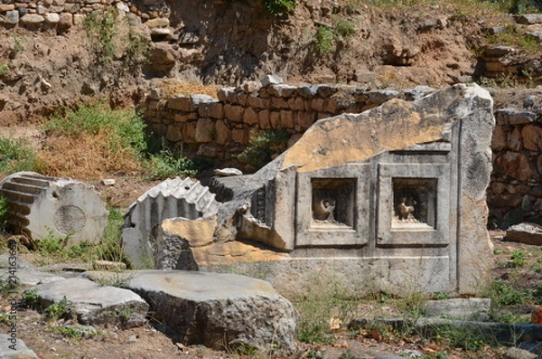 Fototapeta Aphrodisias ancient greek city tyrkey caria ruins marble