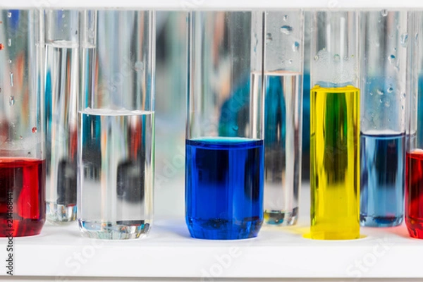 Obraz Beaker and colorful liquid.