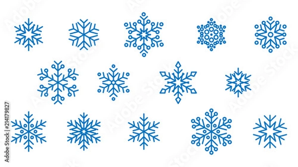 Obraz płatki śniegu wektor