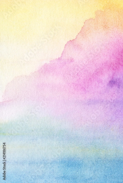 Obraz Wet painted watercolor gradient